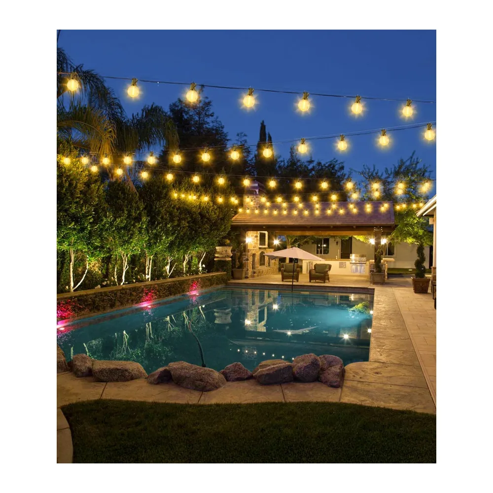 30M Guirlande Lumineuse Exterieur LED - Guinguette Lumières Exterieure G40