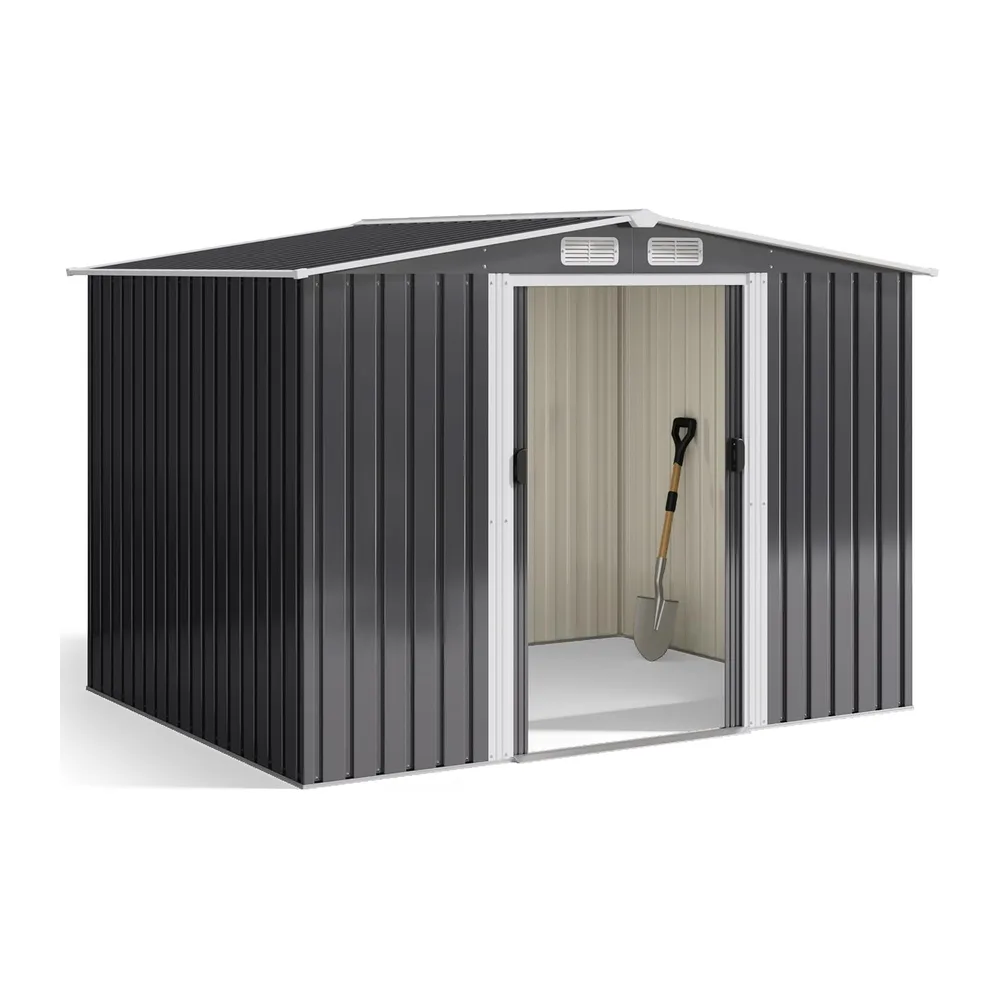 Xbro Abri à outils en métal 5 m², abri de jardin d'extérieur avec toit incliné et porte