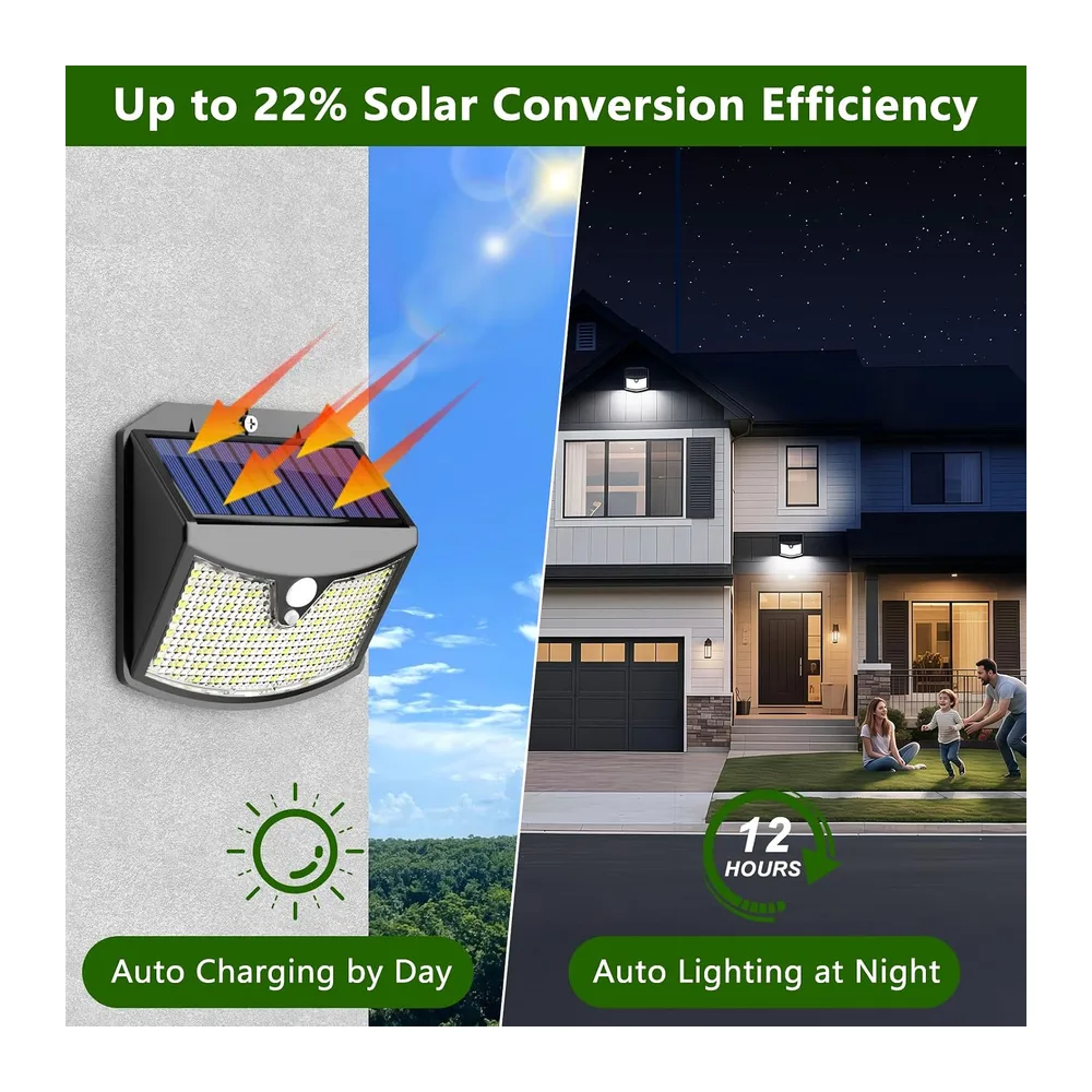 Lampe Solaire Exterieur,   Lumière Solaire Extérieure, 3 Modes IP65 Étanche - Éclairage