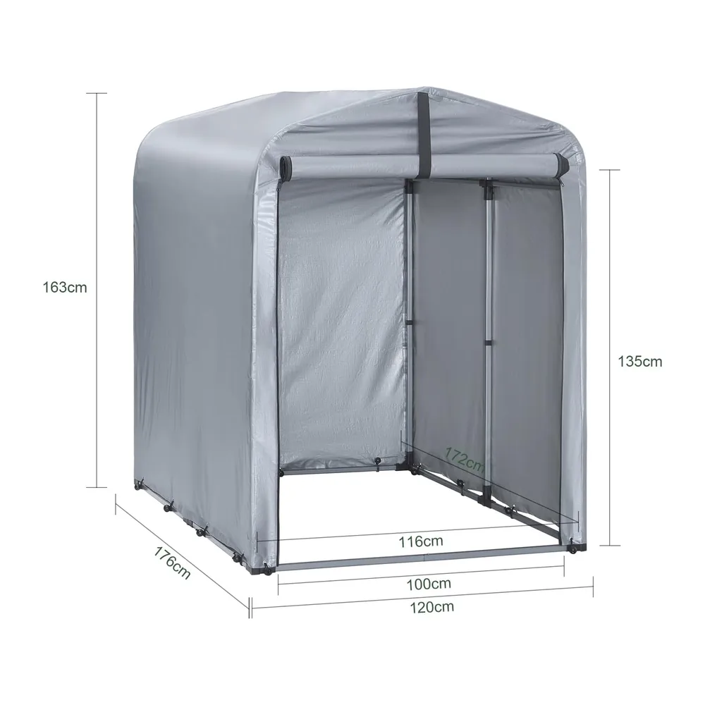 SoBuy Abri de Jardin Exterieur pour 1-2 Vélos Étanche 120x176x163 cm Jardin