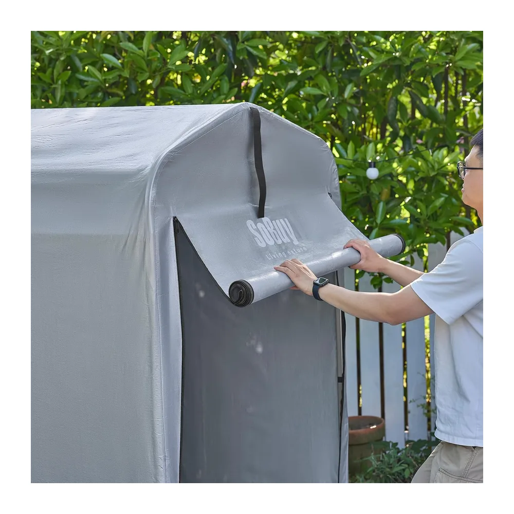 SoBuy Abri de Jardin Exterieur pour 1-2 Vélos Étanche 120x176x163 cm Jardin