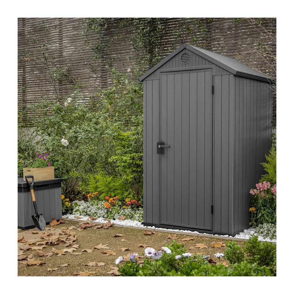 KETER Abri de Jardin Résine Darwin 4X4-125 X 184 X 205 cm - Compact, Durable et Résistant