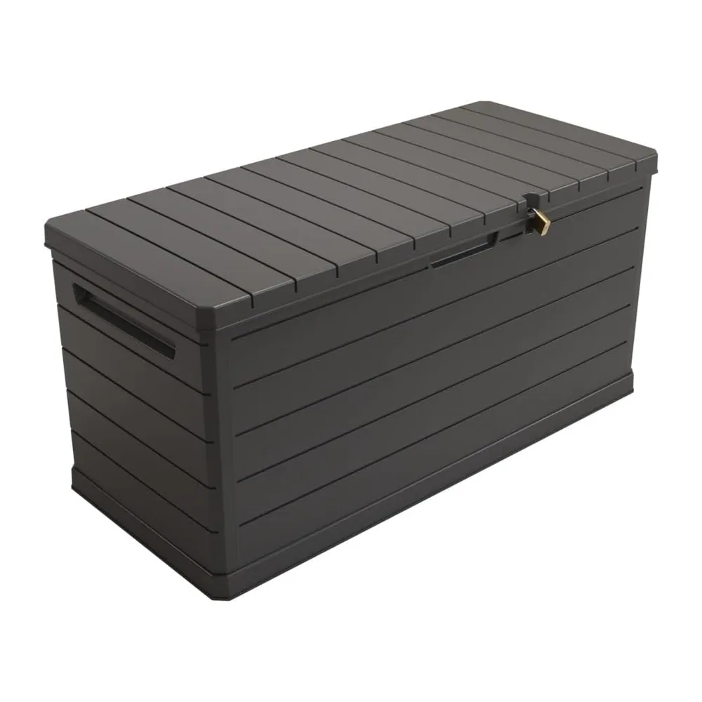 Art Plast - Coffre de Rangement extérieur 350L - Coffre de Jardin Gris 118.5x52x57cm