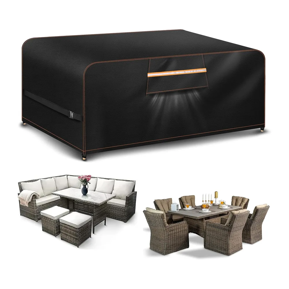 Housse Table De Jardin Avec éVent D’Air 420D Oxford Housse Protection Salon De Jardin