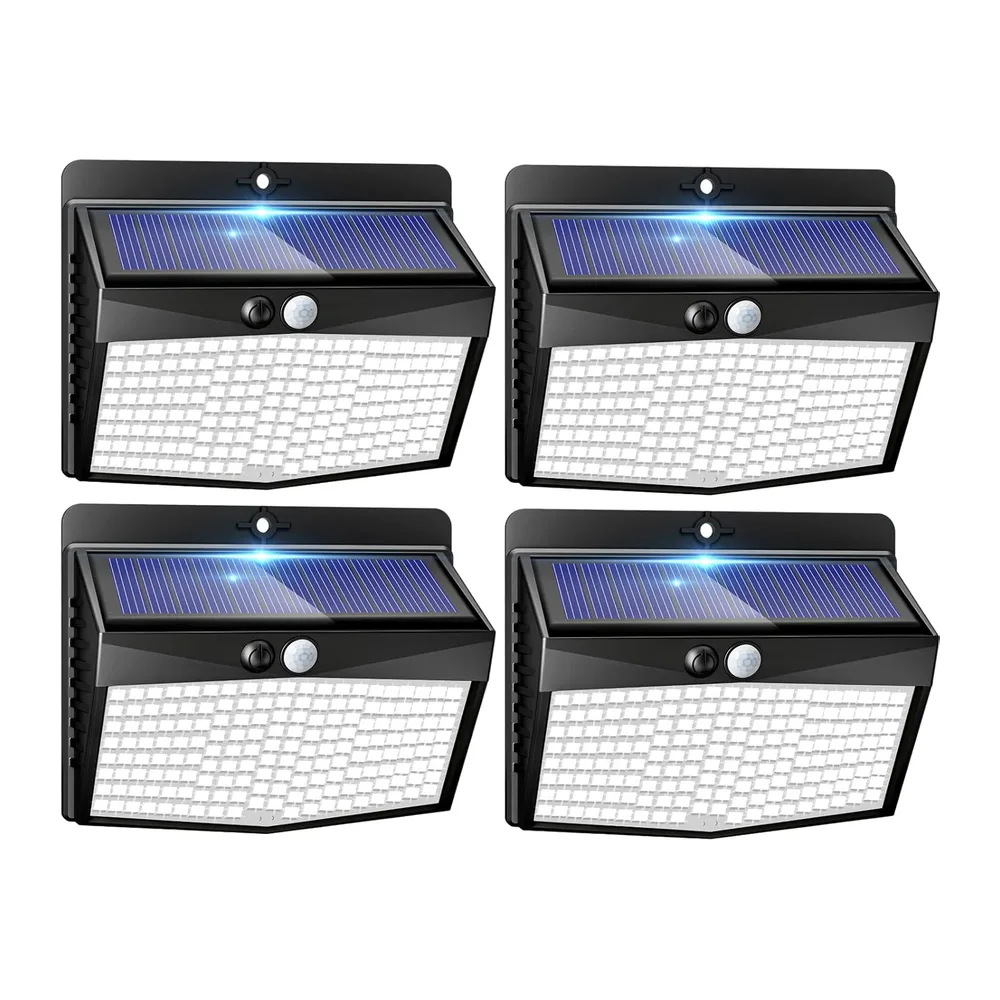 Peasur Lampe Solaire Exterieur Detecteur de Mouvement Lot de 4, LED Lumiere Extérieur