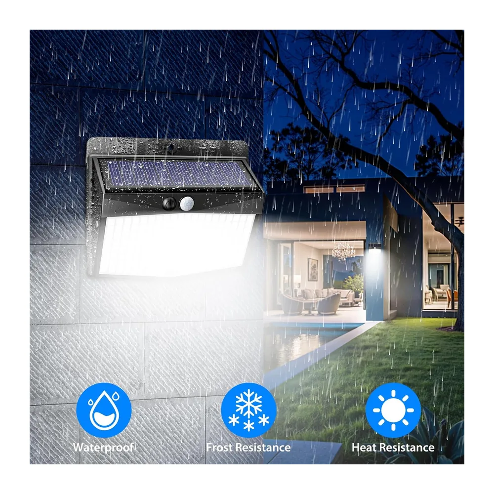 Peasur Lampe Solaire Exterieur Detecteur de Mouvement Lot de 4, LED Lumiere Extérieur