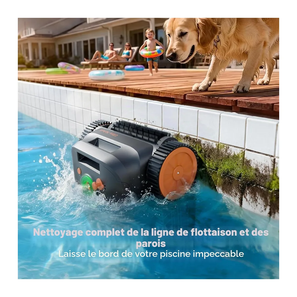 (2026 Upgraded) CoasTeering Robot Piscine Sans Fil pour Fond et Parois – 3 moteurs