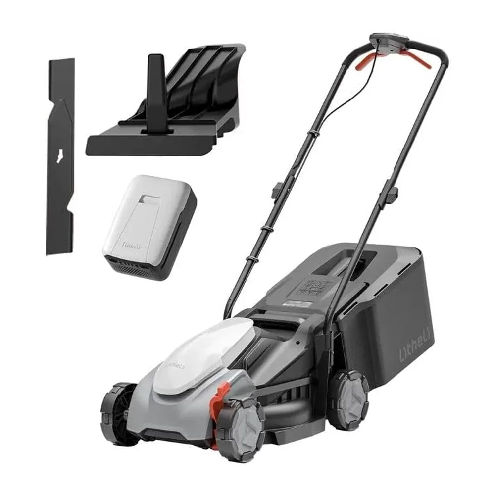 Litheli Tondeuse à Gazon sans Fil 20V, 33 cm, Batterie 5,0Ah Incluse, Moteur Brushless
