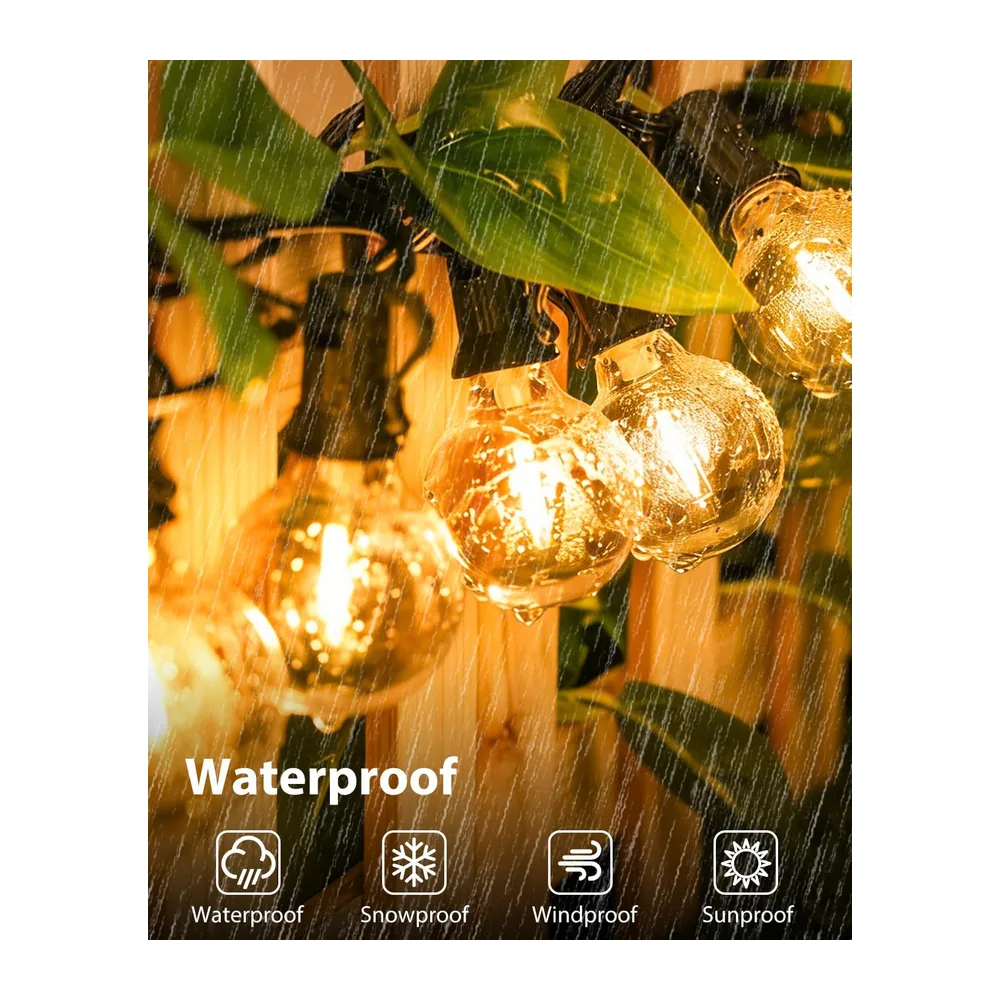 btfarm 10M Guirlande Lumineuse Exterieure Avec Télécommande, Blanc Chaud