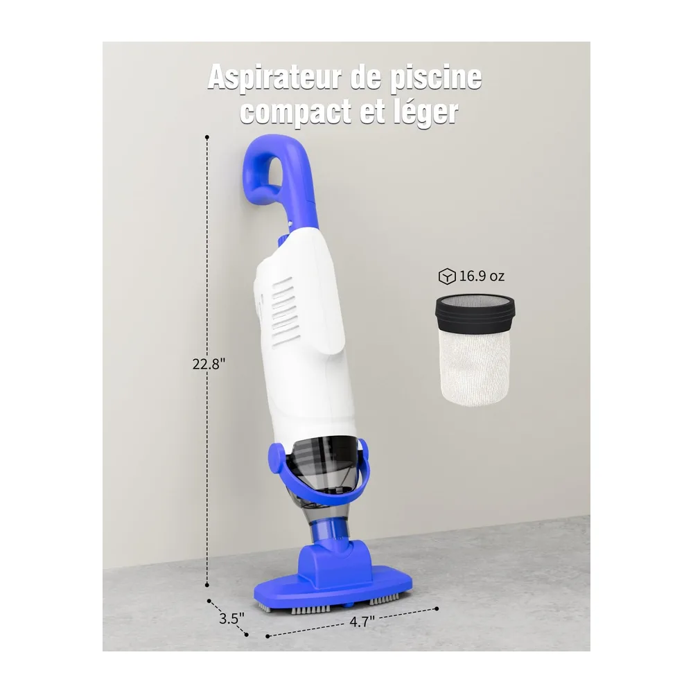 Aspirateur de Piscine Little Shark pour piscines Hors Sol, aspirateur pour Spa équipé
