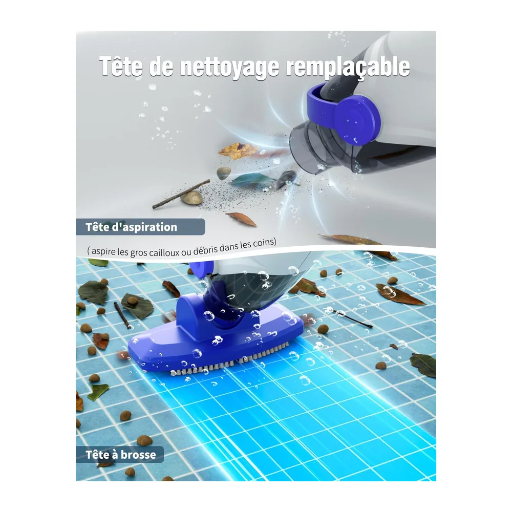 Aspirateur de Piscine Little Shark pour piscines Hors Sol, aspirateur pour Spa équipé