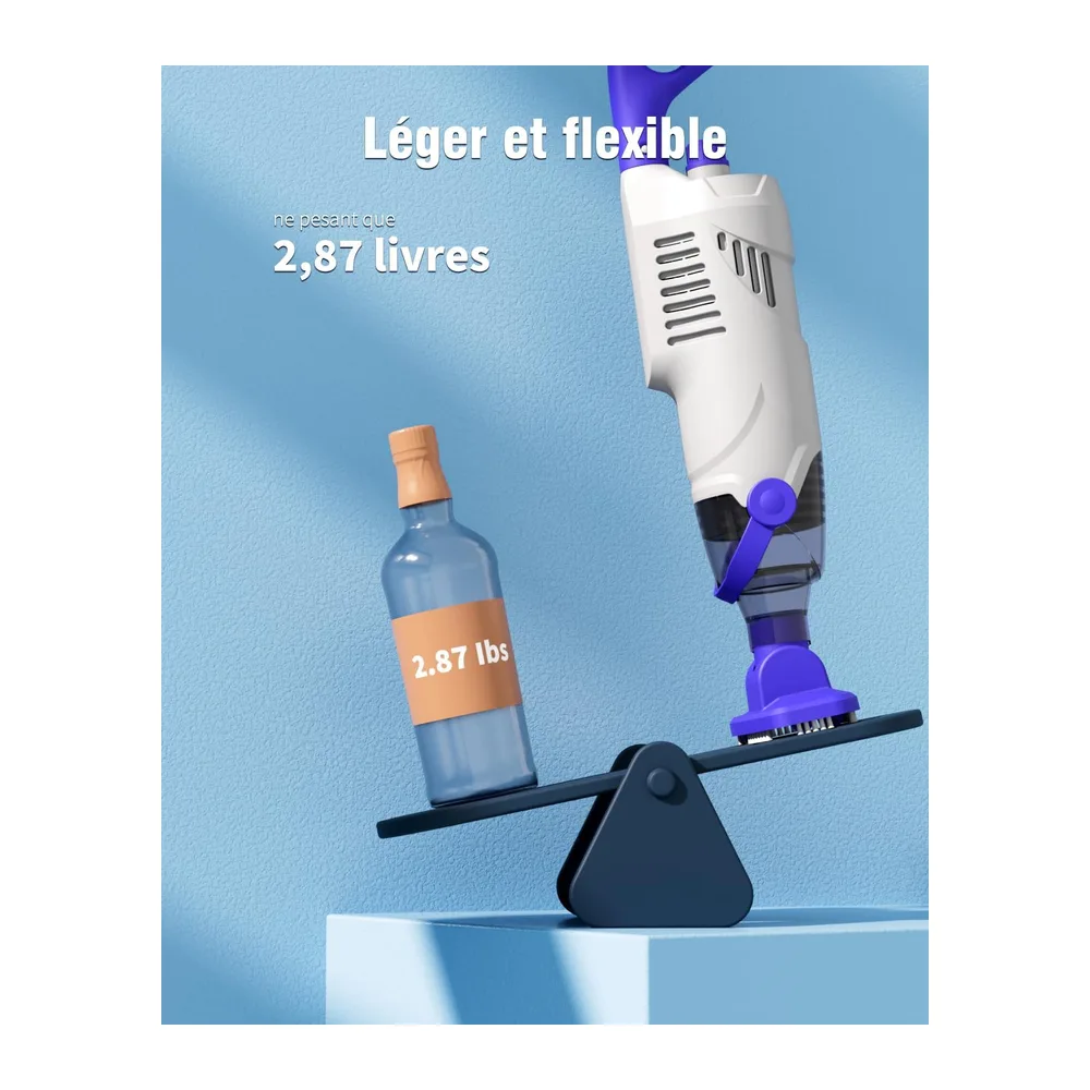 Aspirateur de Piscine Little Shark pour piscines Hors Sol, aspirateur pour Spa équipé