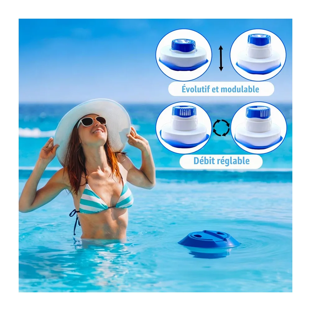 Diffuseur Chlore Piscine, Flotteur Piscine Chlore, Distributeur Chlores Piscines