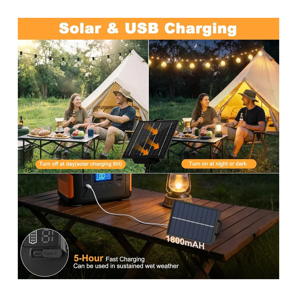 Guirlande Solaire Exterieur, 12M/39.4Ft Guirlande Lumineuse Solaire avec 14+1 G40