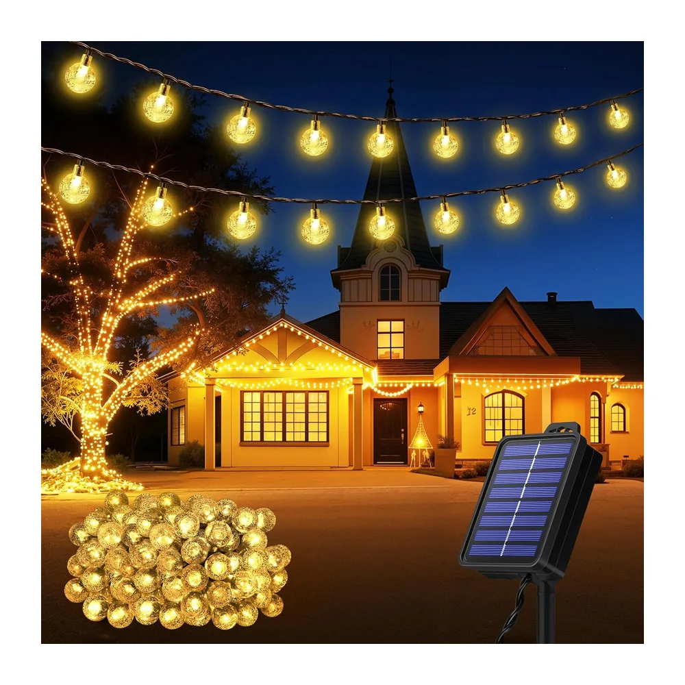 Guirlande Lumineuse Exterieure, 18M 100 LED Guirlande Solaire Exterieur