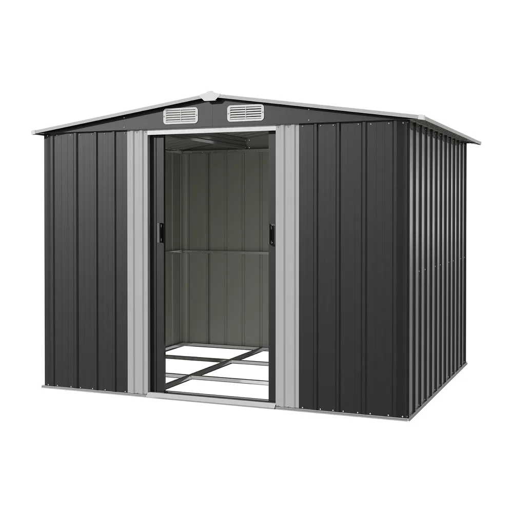 Devoko Abri de Jardin 199x234x192cm, Grand Rangement Extérieur pour Outils, Vélos et