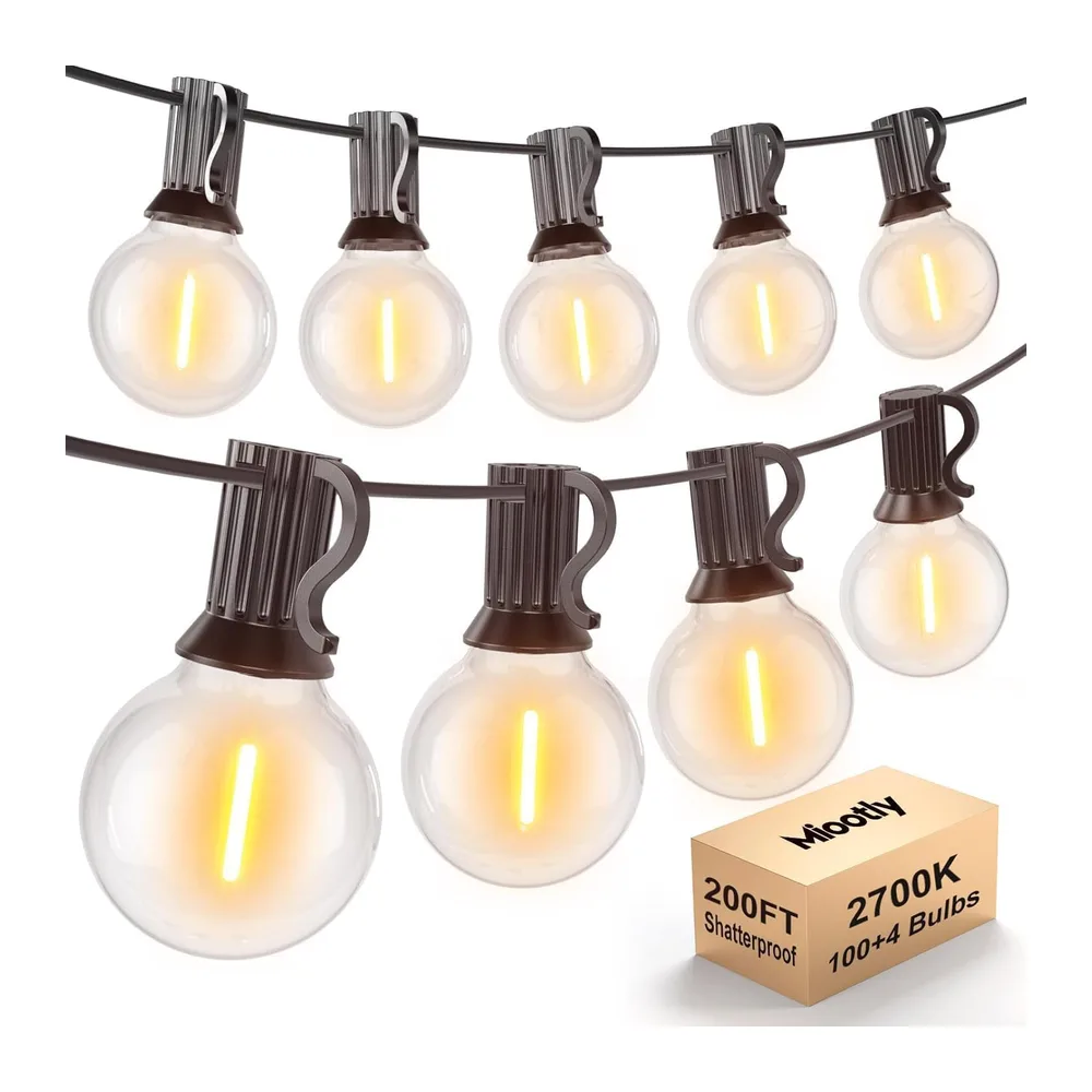 Guirlande Lumineuse Exterieure 61M avec 100+4 Ampoules Imperméable
