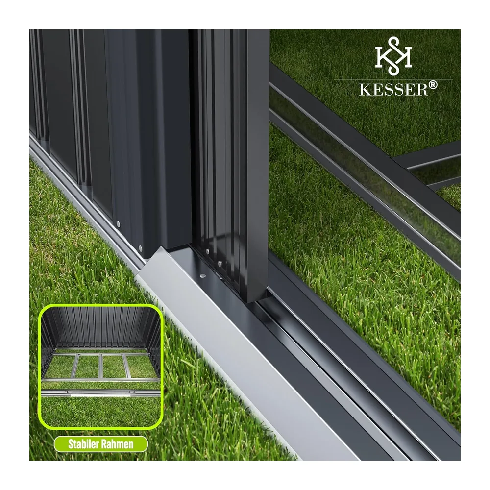 KESSER - Abri de jardin en métal de 4 m³ avec fondation