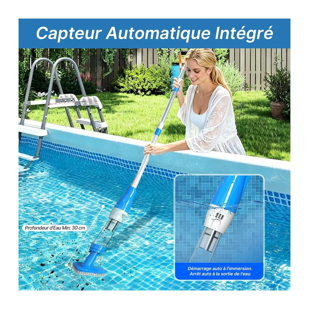 Aspirateur de Piscine sans Fil, Aspirateur pour Spa Rechargeable