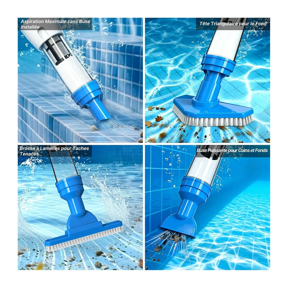 Aspirateur de Piscine sans Fil, Aspirateur pour Spa Rechargeable