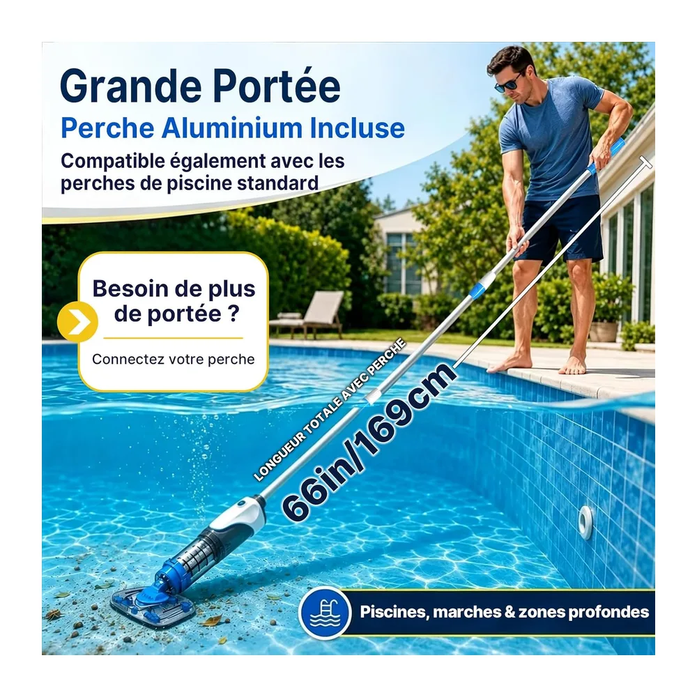 2026​ Aspirateur Piscine à Batterie, Aspirateur de Spa sans Fil