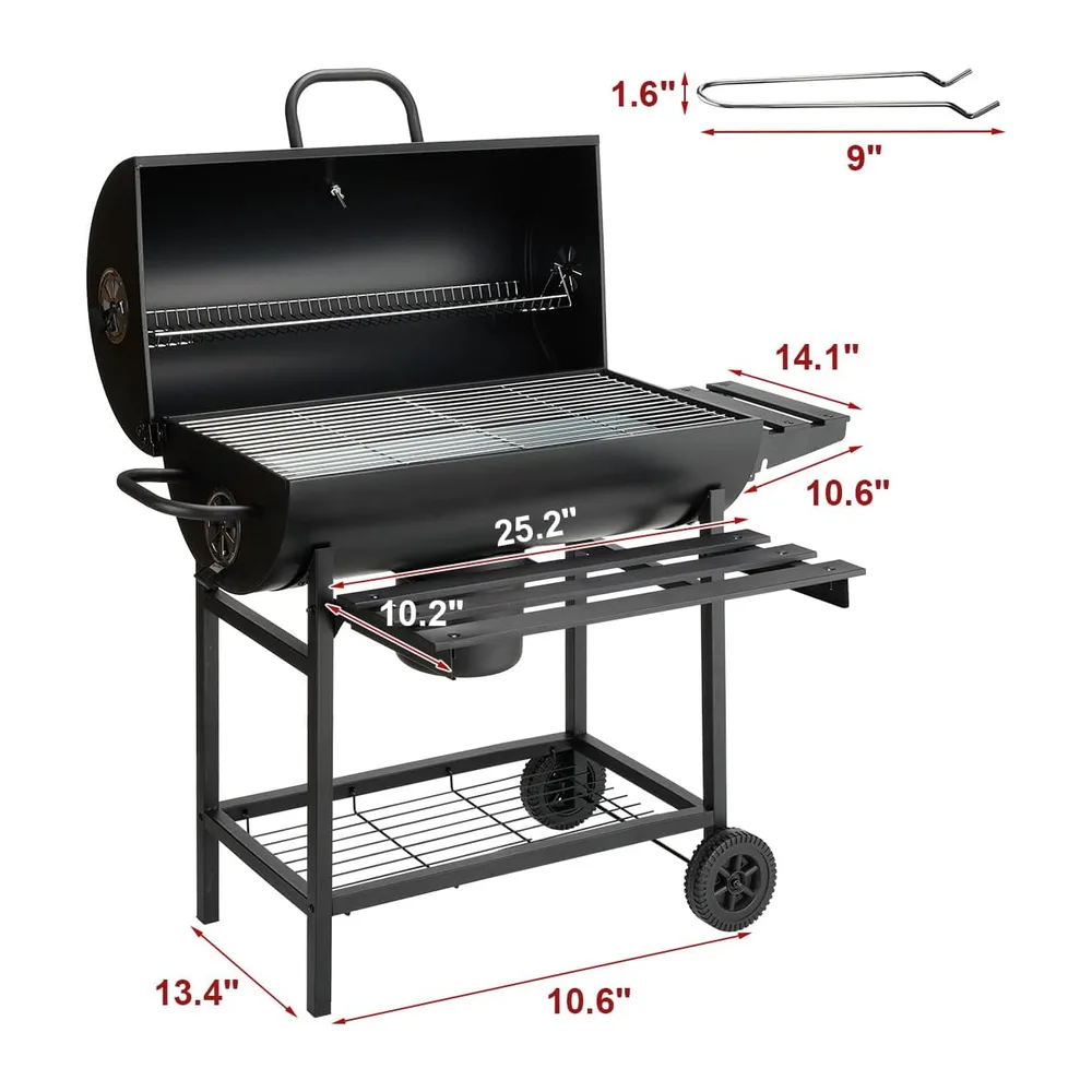 DEWINNER Barbecue au Charbon, Grille XXL, Gants & Pince Offerts, Évents Réglables, Tiroir