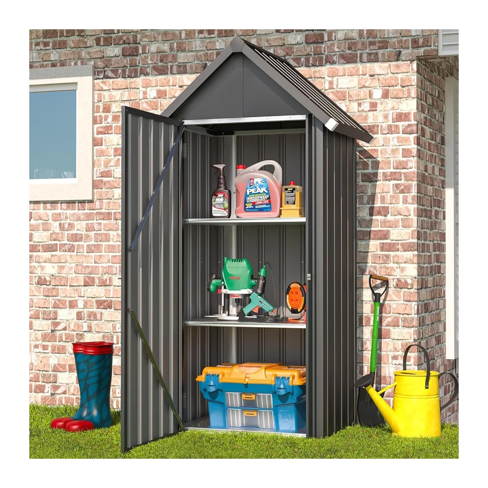 YODOLLA Abri de Jardin Métal,Cabane de Rangement Tout Climat,Armoire Jardin