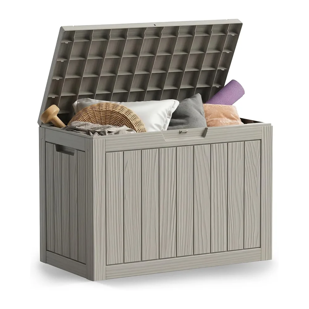 AKORD Coffre de Jardin Imperméable 170L, Boîte de Rangement Extérieur pour Balcon et