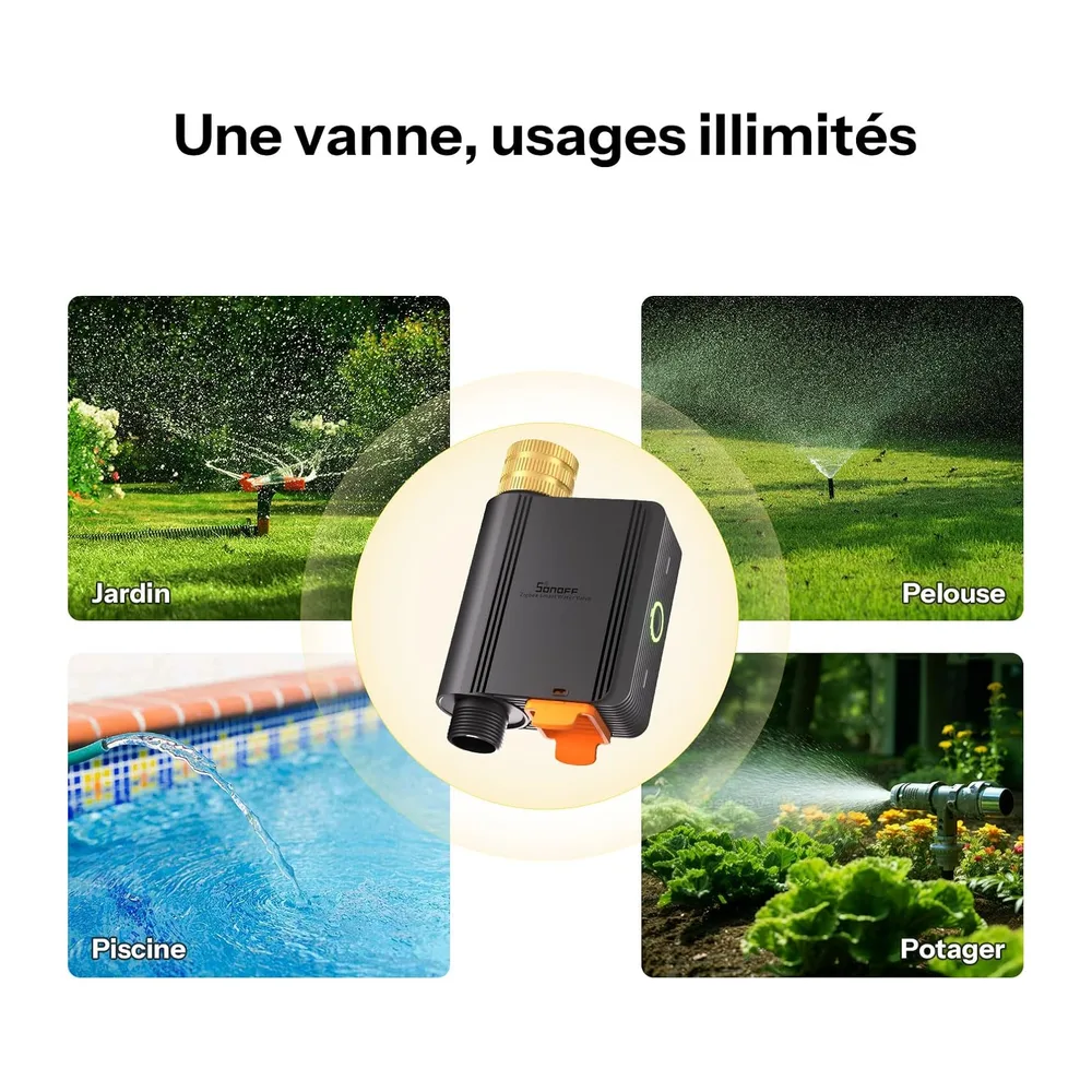 SONOFF SWV-ZFE Hydro ONE Zigbee Minuteur d'arrosage intelligent, entrée en laiton