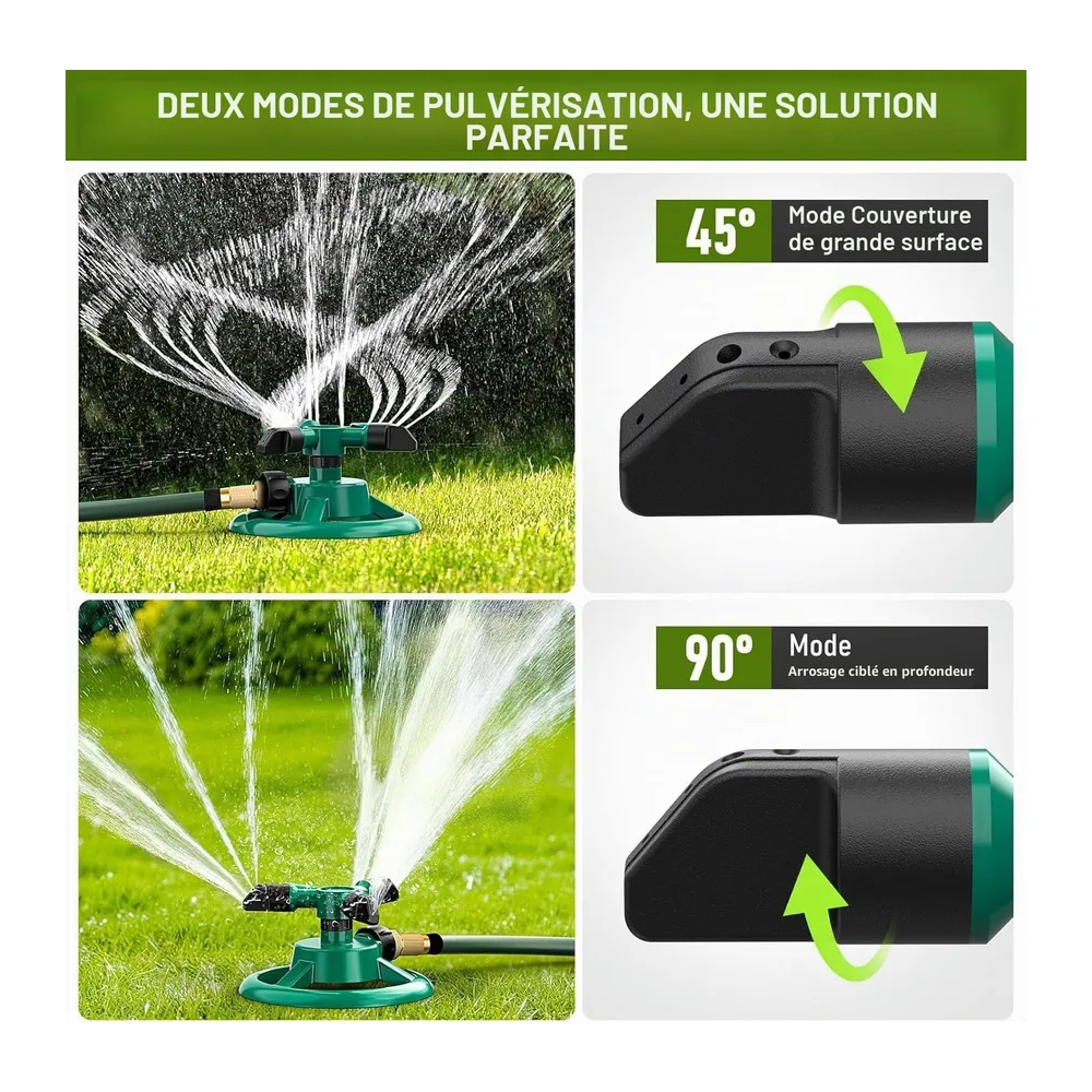 Arrosage Automatique pour Jardin,Arroseur Jardin,Arroseur de Pelouse Automatique Rotatif