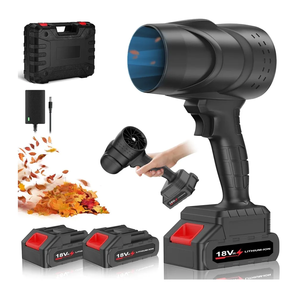 Souffleur Batterie, Mini Souffleur à Feuilles sans Fil 130,000 TR/Min avec Batteries de