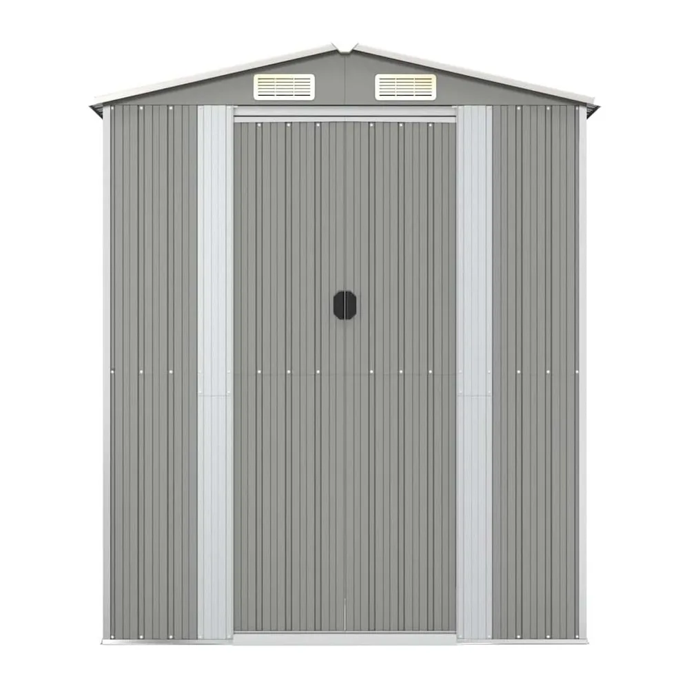 Abri de Jardin Gris Clair 192x108x223 cm Métal galvanisé,Cabanes & abris de