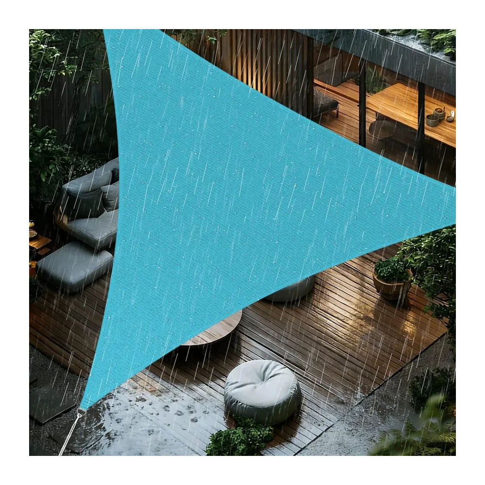 Voile D'ombrage 3.6x3.6x3.6m Triangulaire Toile Ombrage Imperméable polyesters Haute