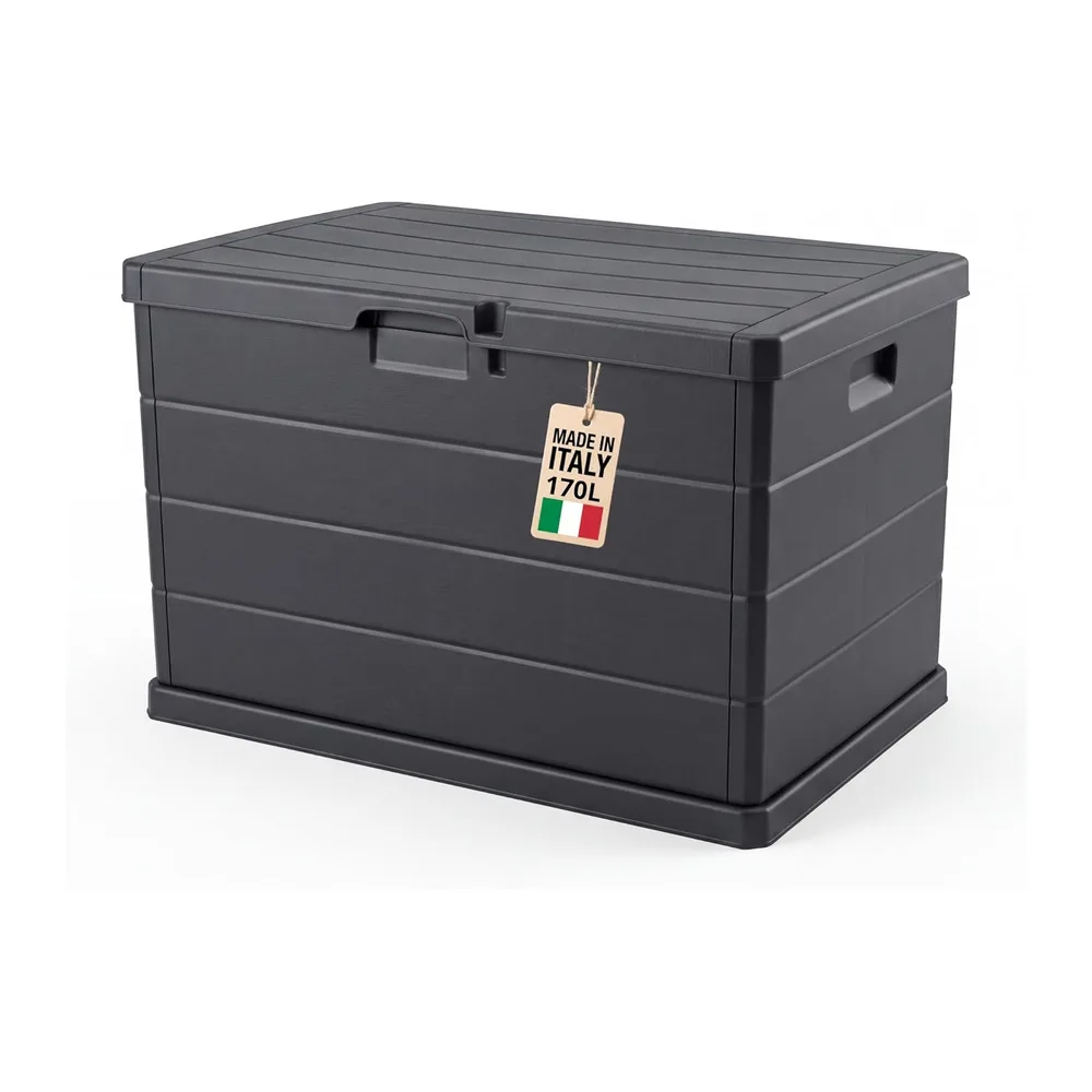 BigDean Coffre de jardin robuste - Étanche - 78 x 55 x 52 cm - Verrouillable - Fabriqué