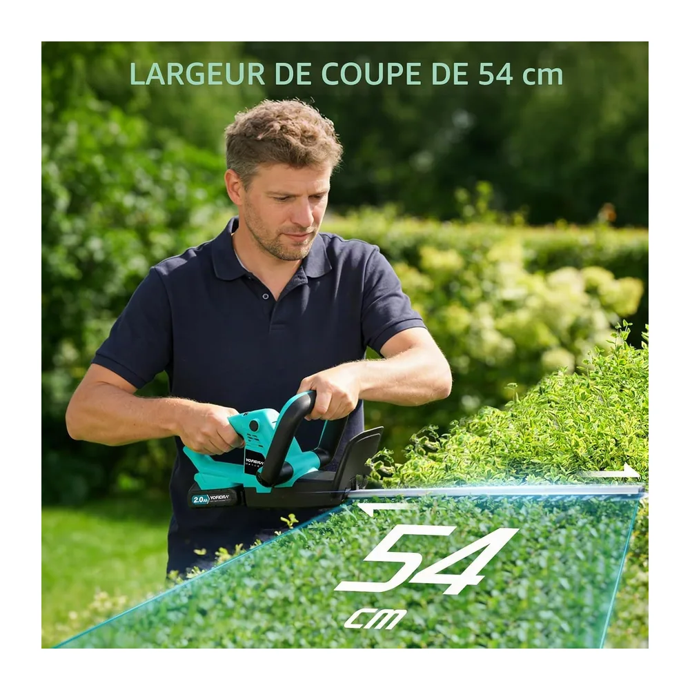 Yofidra Taille-haie électrique sans Fil, 3300 TR/Min, 5 Vitesses