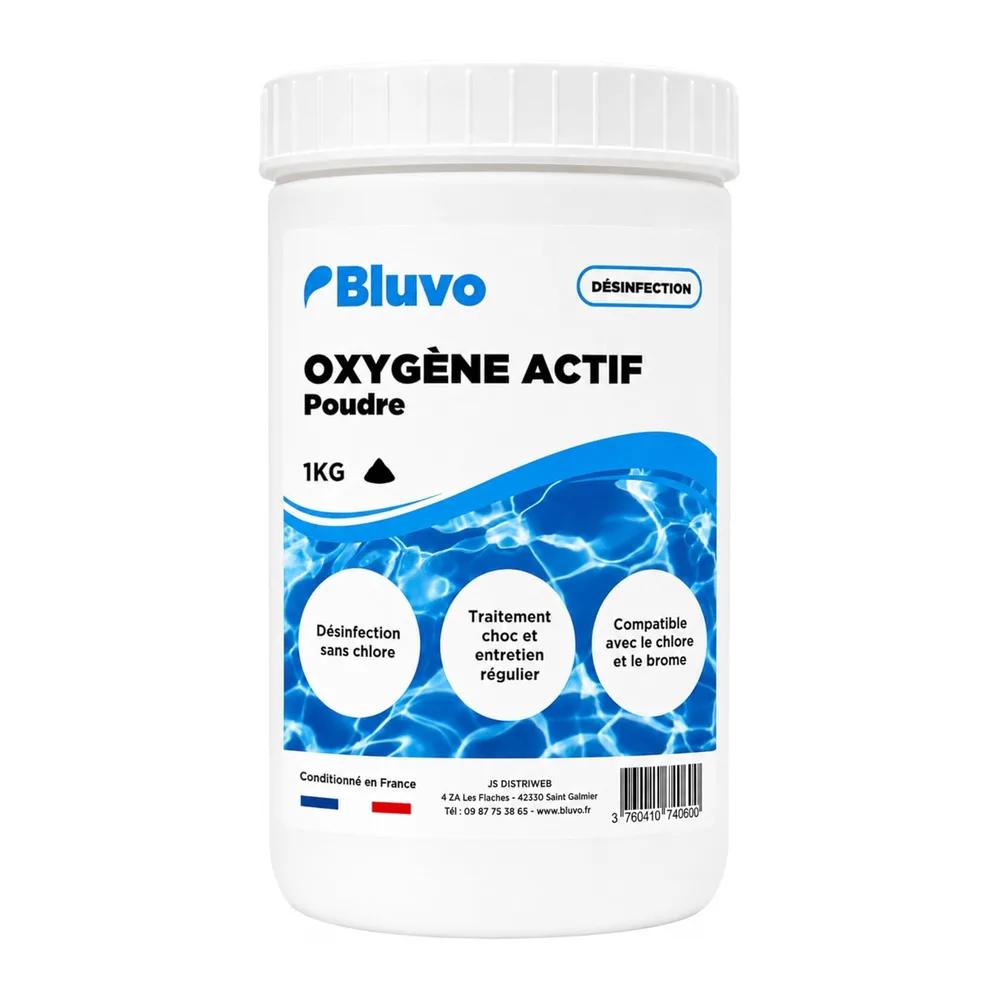 Oxygène Actif Poudre 1KG – Traitement Choc sans Chlore pour Spa et Piscine