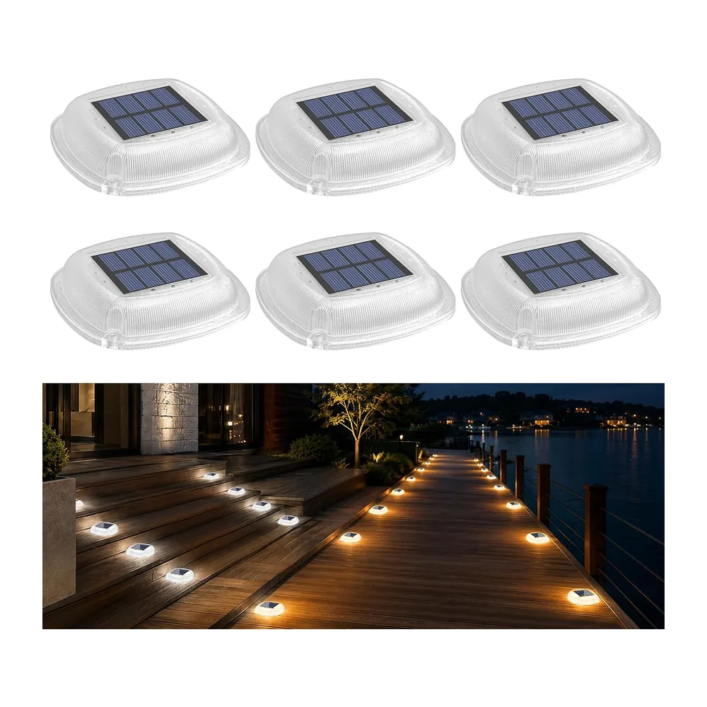 Lampe Solaire Exterieur, Lumiere Solaire Exterieur avec 2 Couleurs
