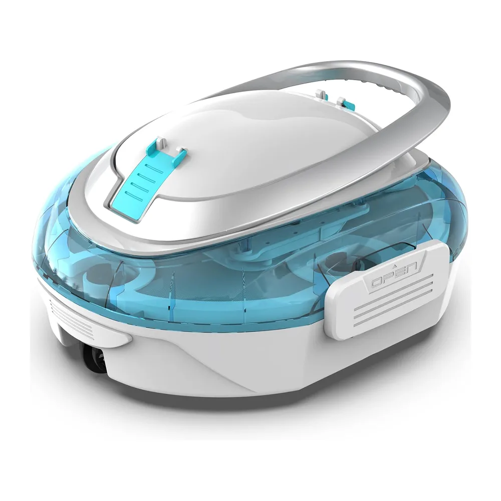 S2 Robot Piscine,Double Filtration,Aspirateur Piscine sans Fil,Bleu