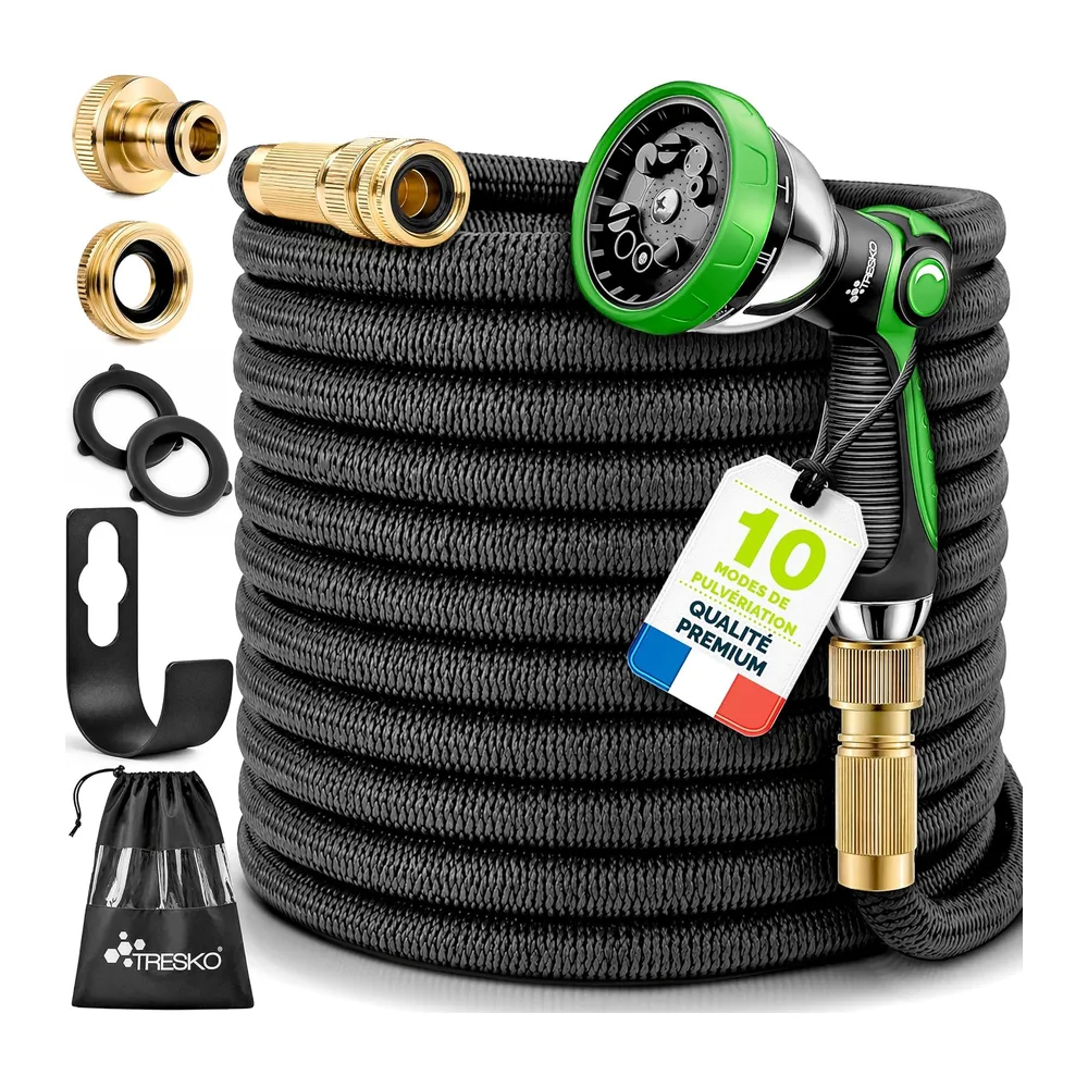 TRESKO® Tuyau d'arrosage Flexible et Extensible pour Jardin