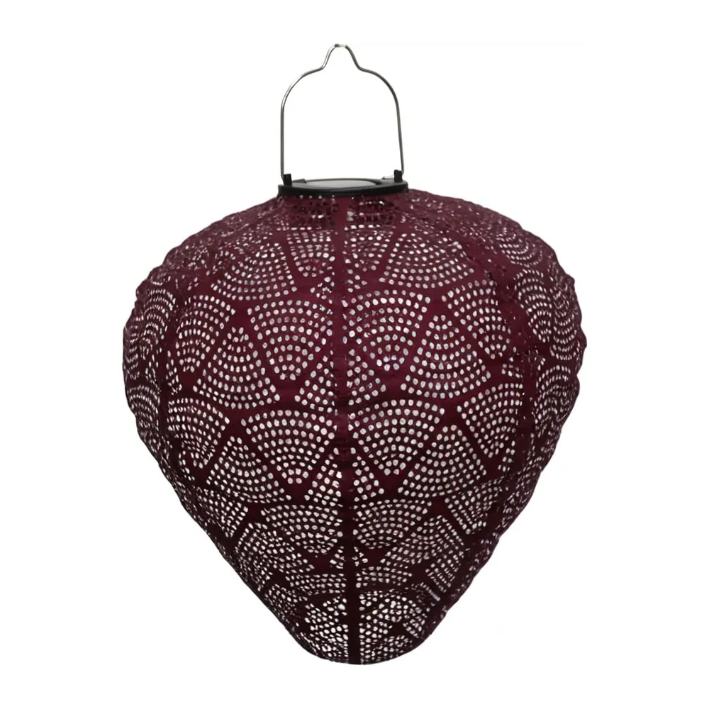 Lanterne solaire Tyvek - Lanterne marocaine violette - 30 cm - Lampions solaires