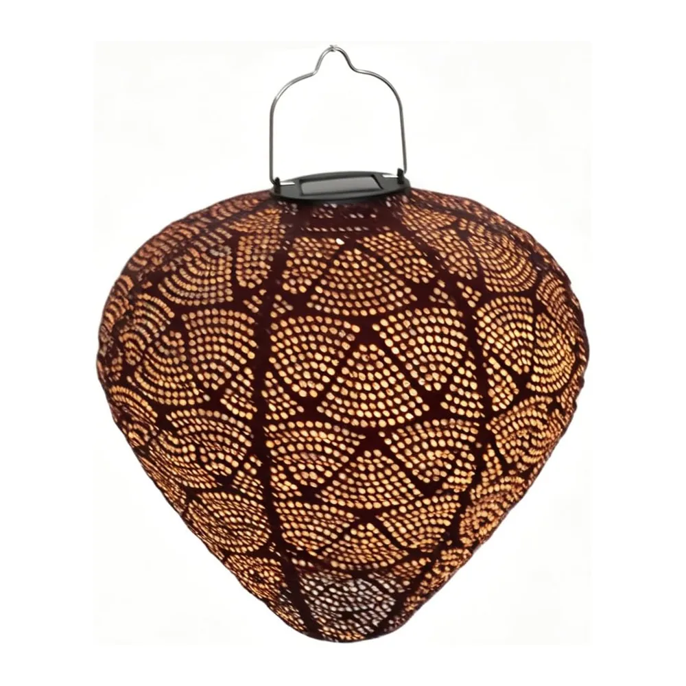 Lanterne solaire Tyvek - Lanterne marocaine violette - 30 cm - Lampions solaires