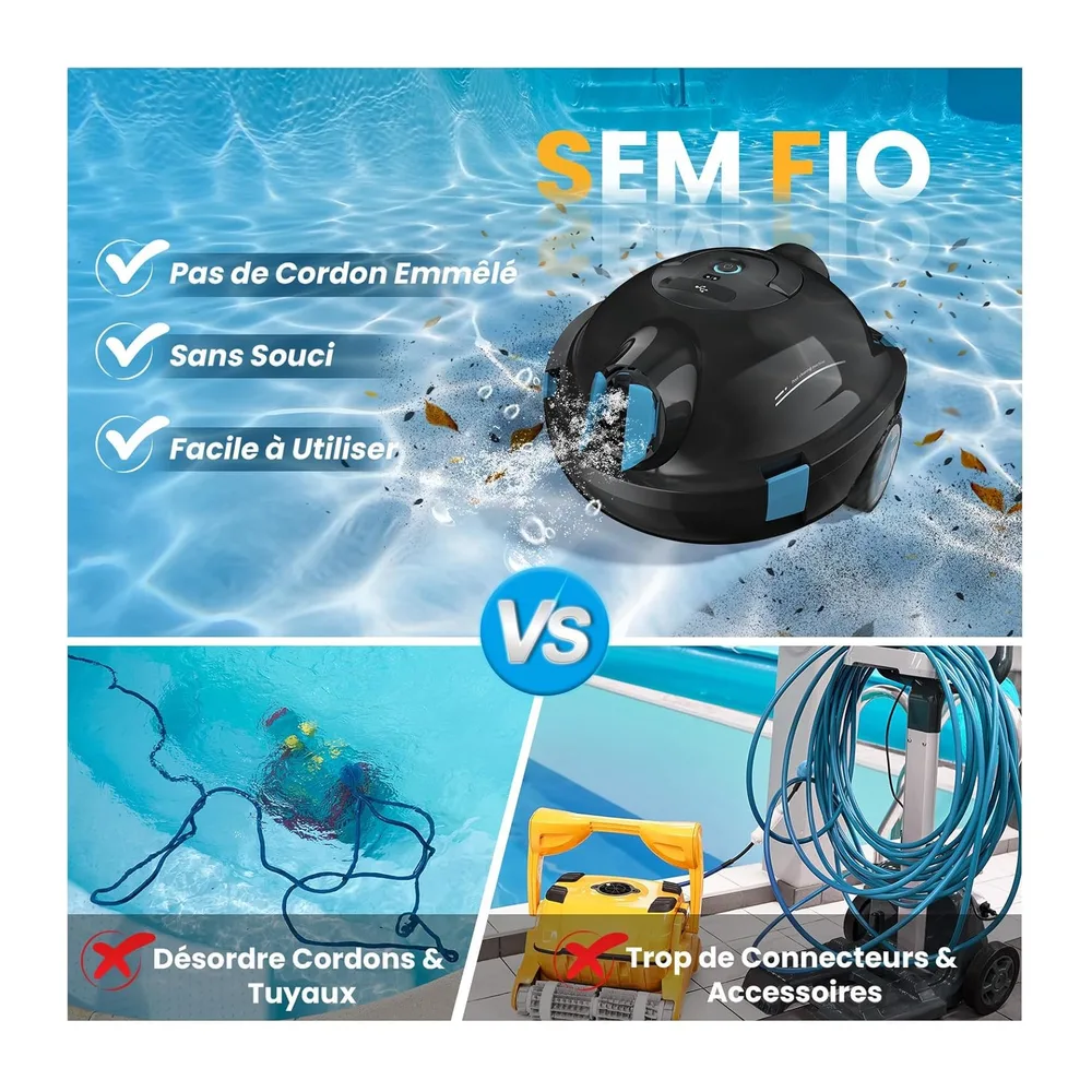 Robot Piscine, Robot Piscine sans Fil Y10