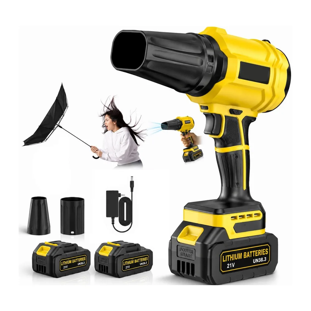 Souffleur Batterie avec 2 Batteries 4,0 Ah, 21V Souffleur de Feuilles sans Fil 65 m/s