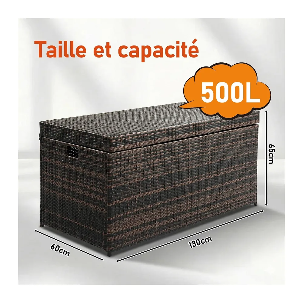 LEADZM Coffre de rangement d'extérieur étanche pour jardin – Coffre en aluminium et