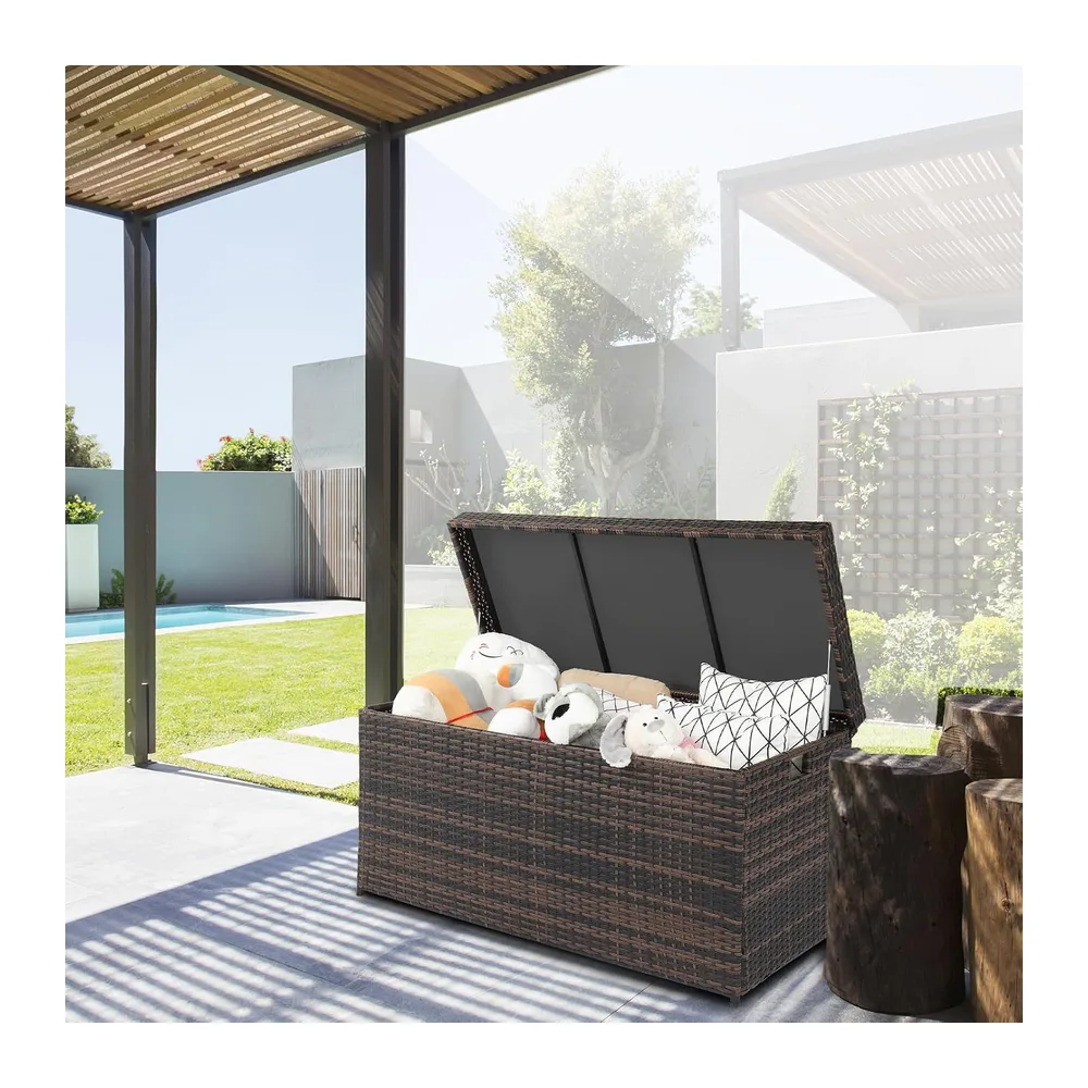 LEADZM Coffre de rangement d'extérieur étanche pour jardin – Coffre en aluminium et