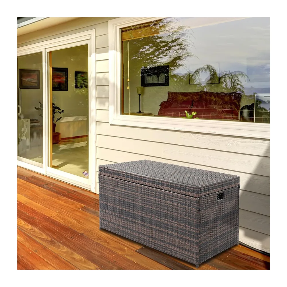 LEADZM Coffre de rangement d'extérieur étanche pour jardin – Coffre en aluminium et