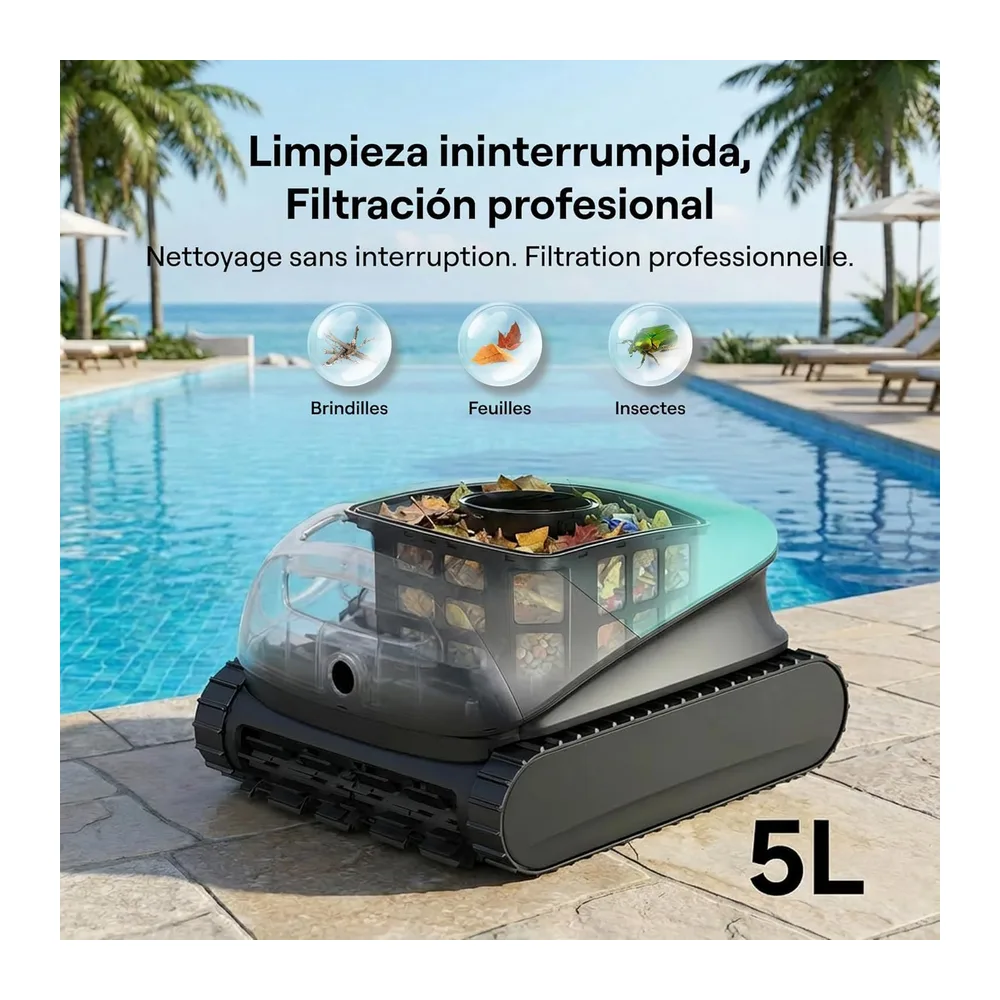 Beatbot Sora 10 Robot Piscine sans Fil,25700 LPH,Capacité du Filtre 5L