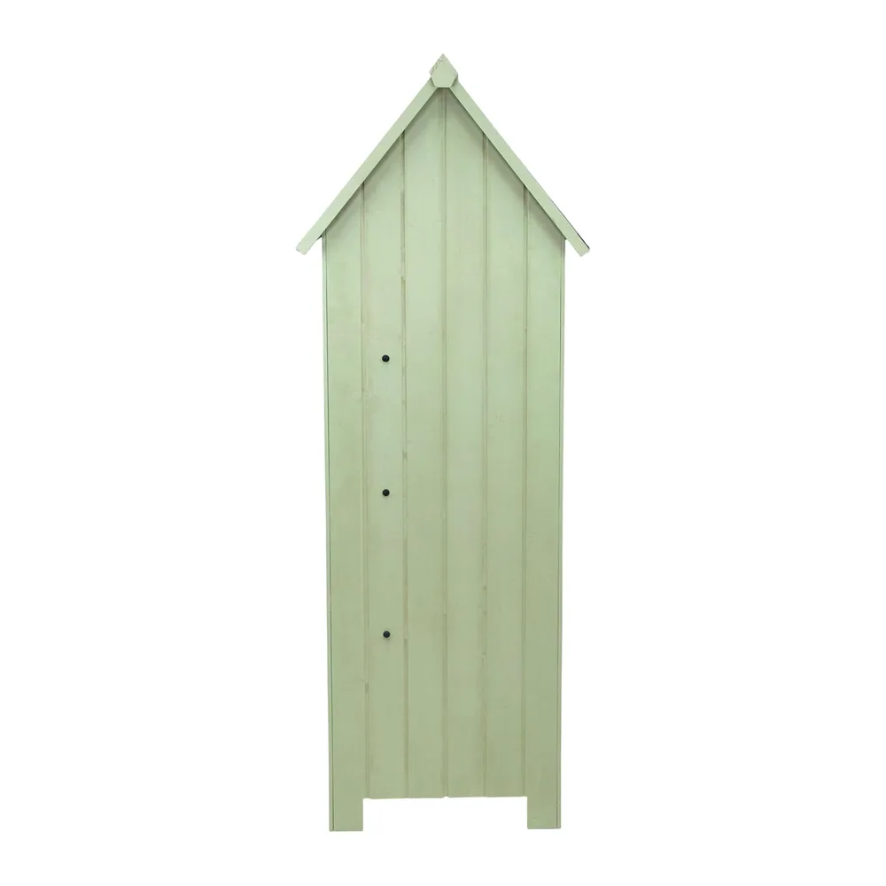 Abri de Jardin en Bois Vert 66 x 46 x 178 cm Cabane Cabanon Toit en Asphalte