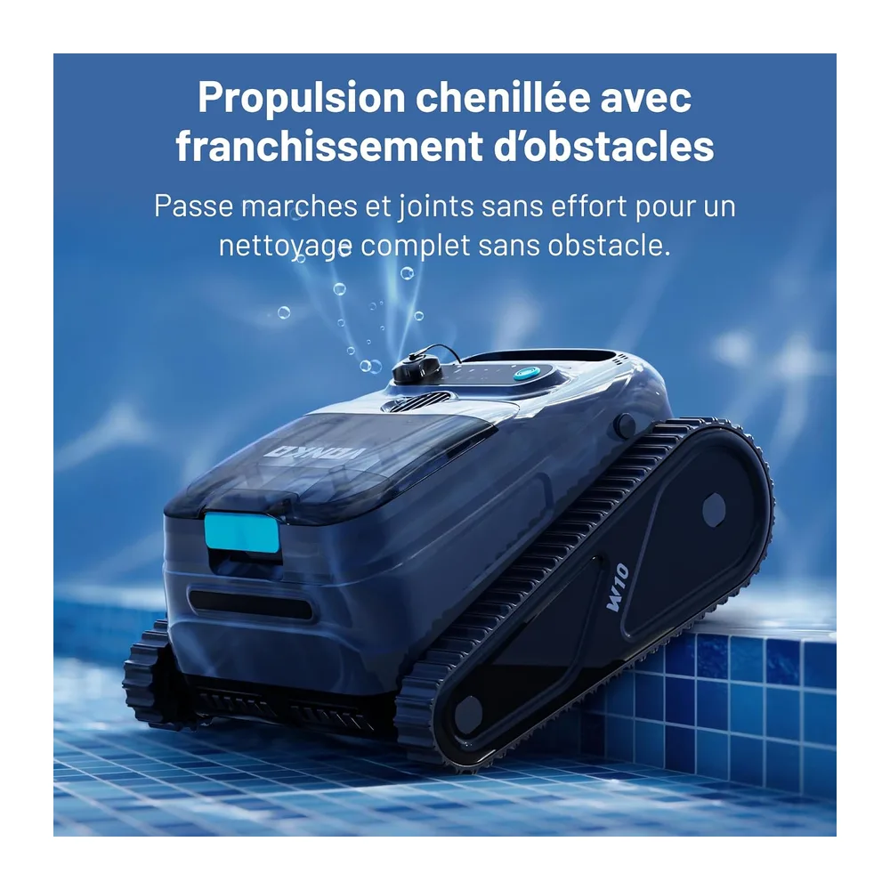 VONKO W10 Robot Piscine sans Fil, Aspirateur Piscine avec Navigation IA, Nettoyage
