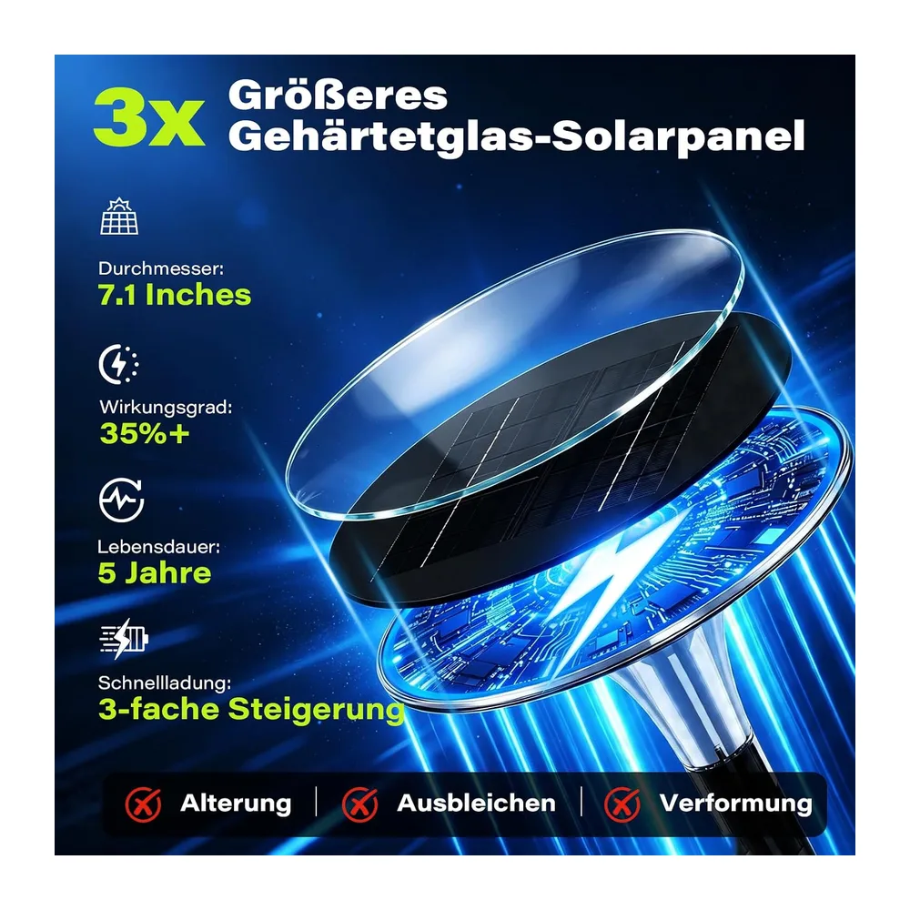 Lampes solaires extérieures de jardin, lot de 4, 3 couleurs